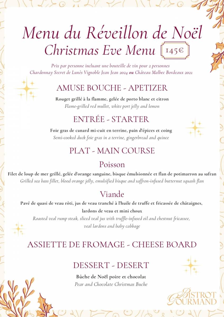 Menu De Noël à Nice